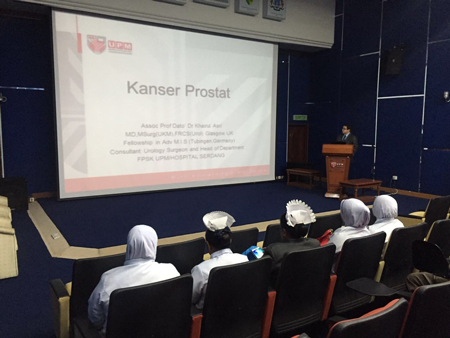 Penyampaian Kanser Prostat oleh YBhg. Prof. Madya Dato’ Dr. Khairul Asri bin Mohd Ghani@Mamat